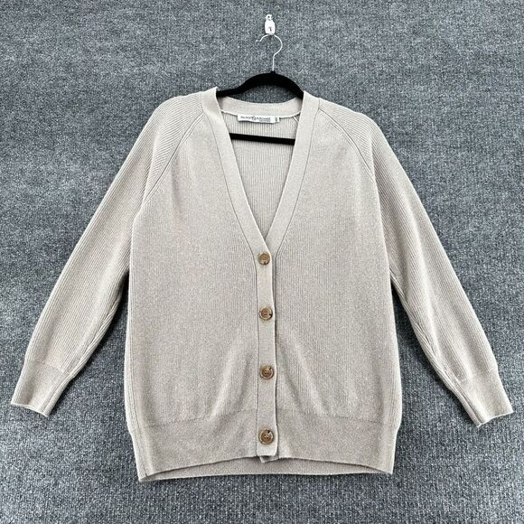 Palmer Purchase Cashmere Cardigan Womens XS Small Pure Cashmere Ribbed‎ Grandma - Picture 1 of 11